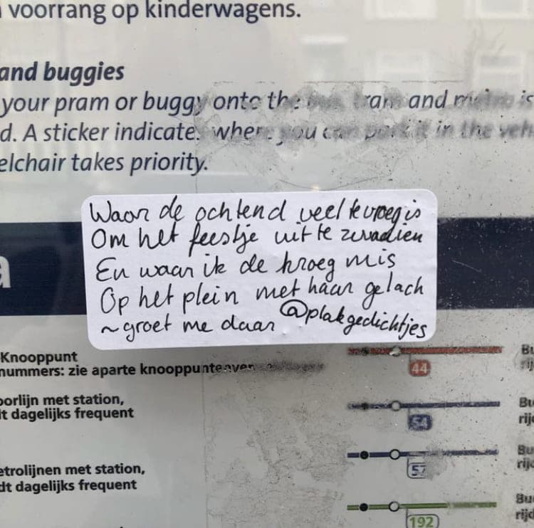 poem on a busstop