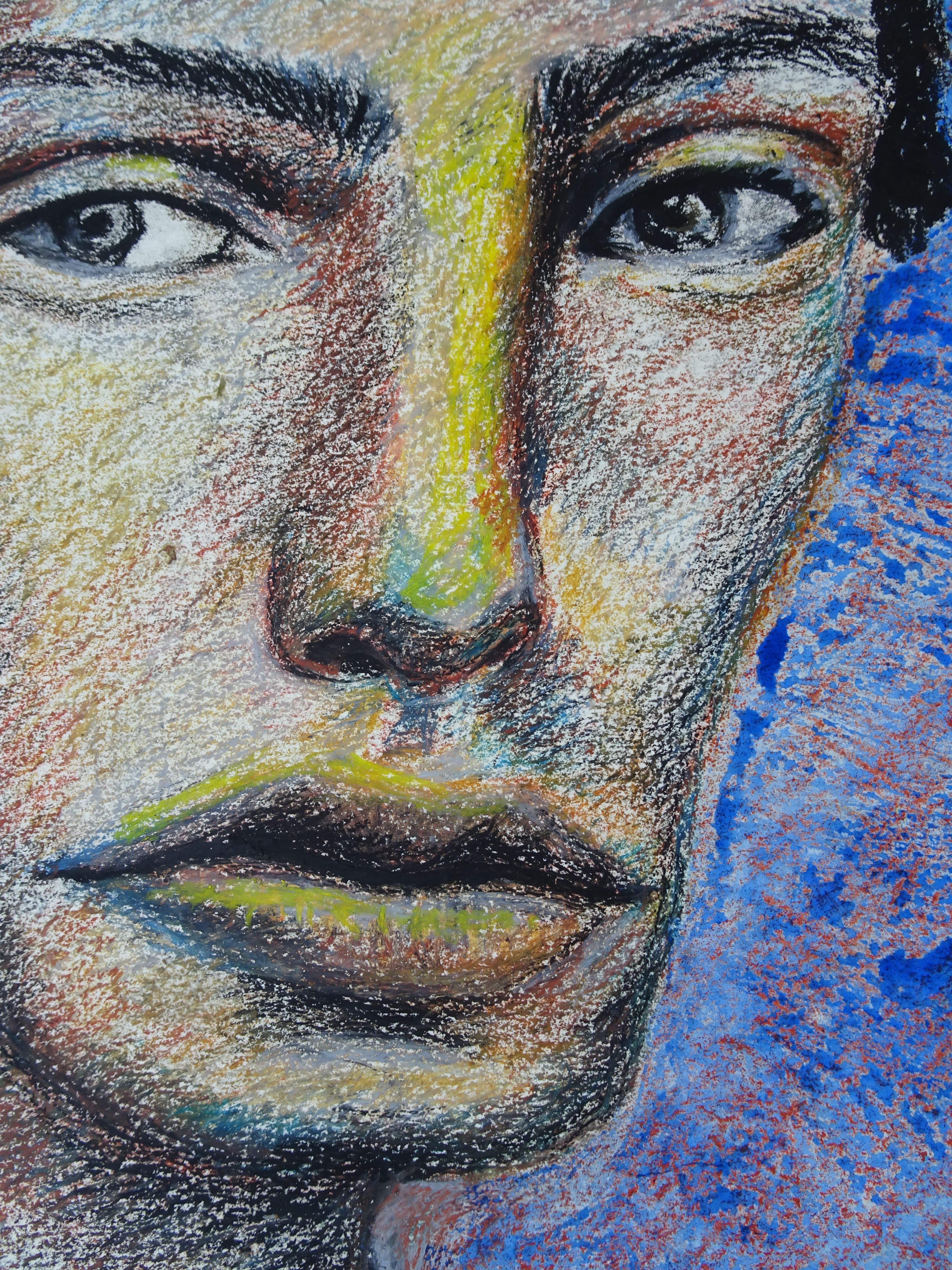 close up of drawn face