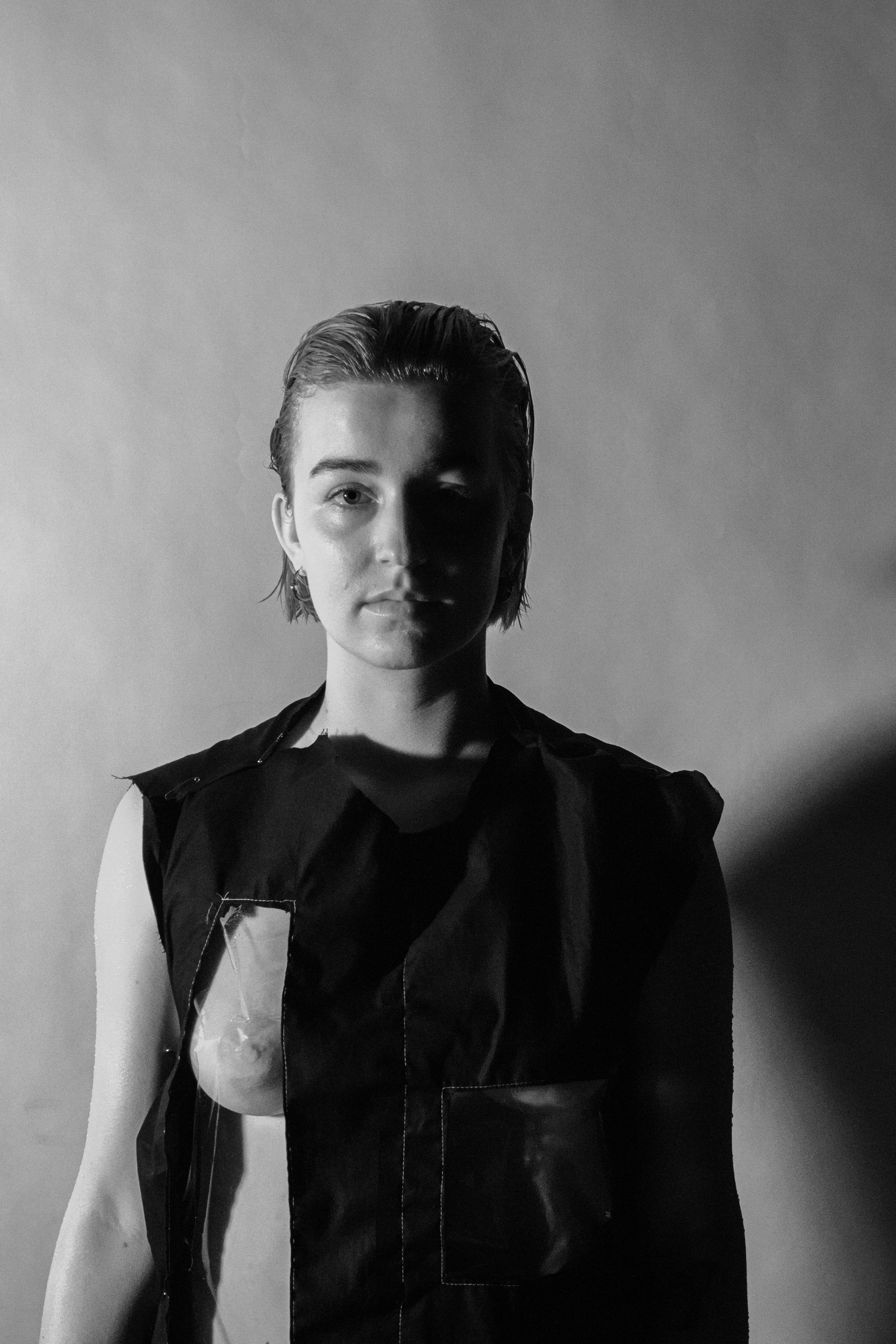 black and white portrait